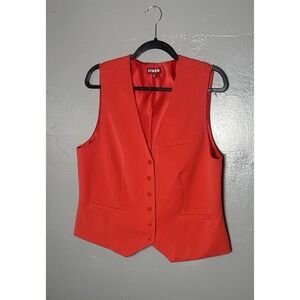 STAUD‎ men's Red Vest With Button Front Size XL holidays Christmas Parties